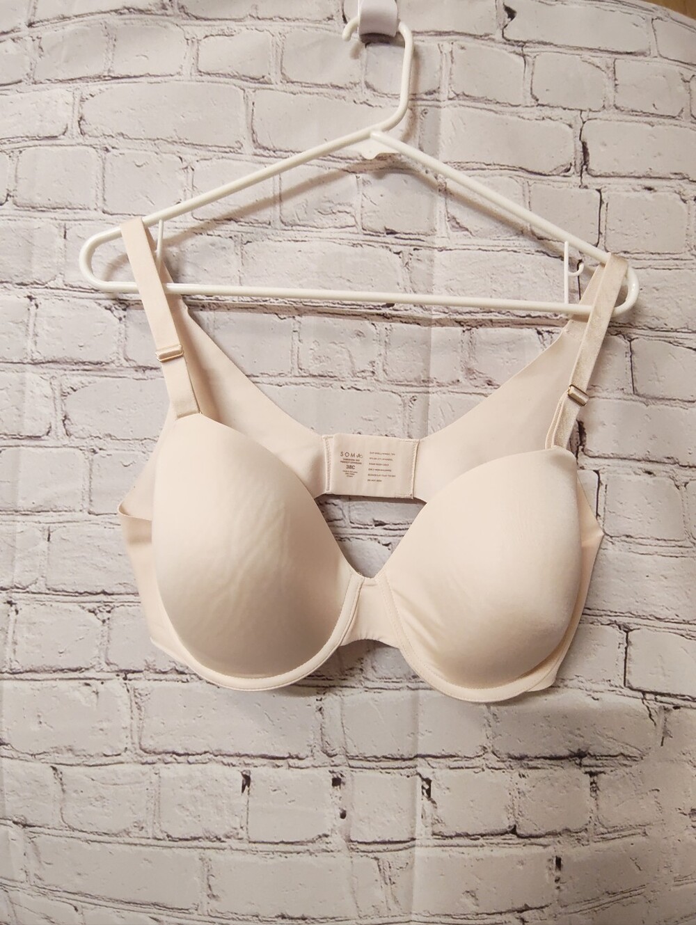 Soma Vanishing Perfect Coverage  Blush Pink Underwire Bra 38C